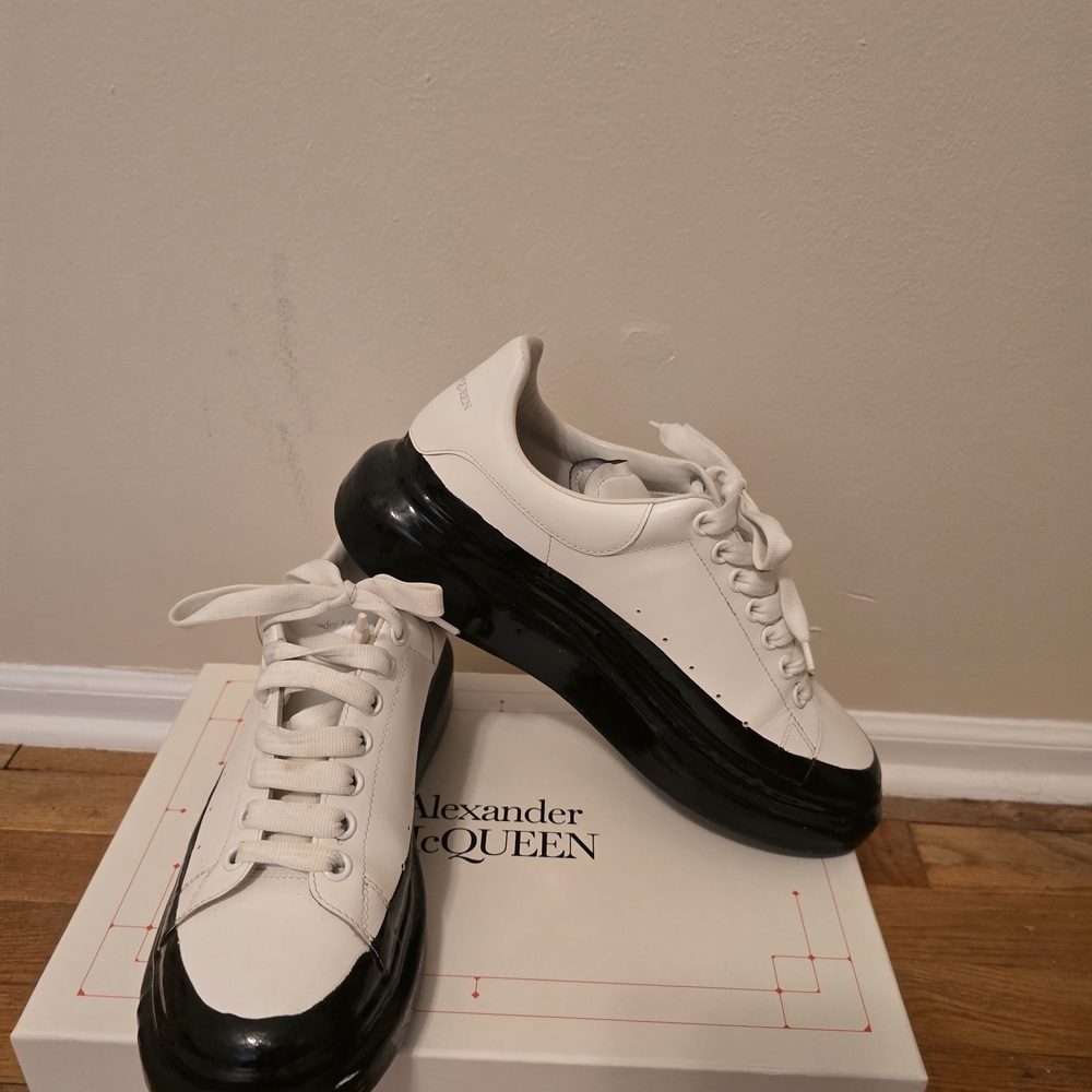 Alexander McQueen White and Black Sneakers